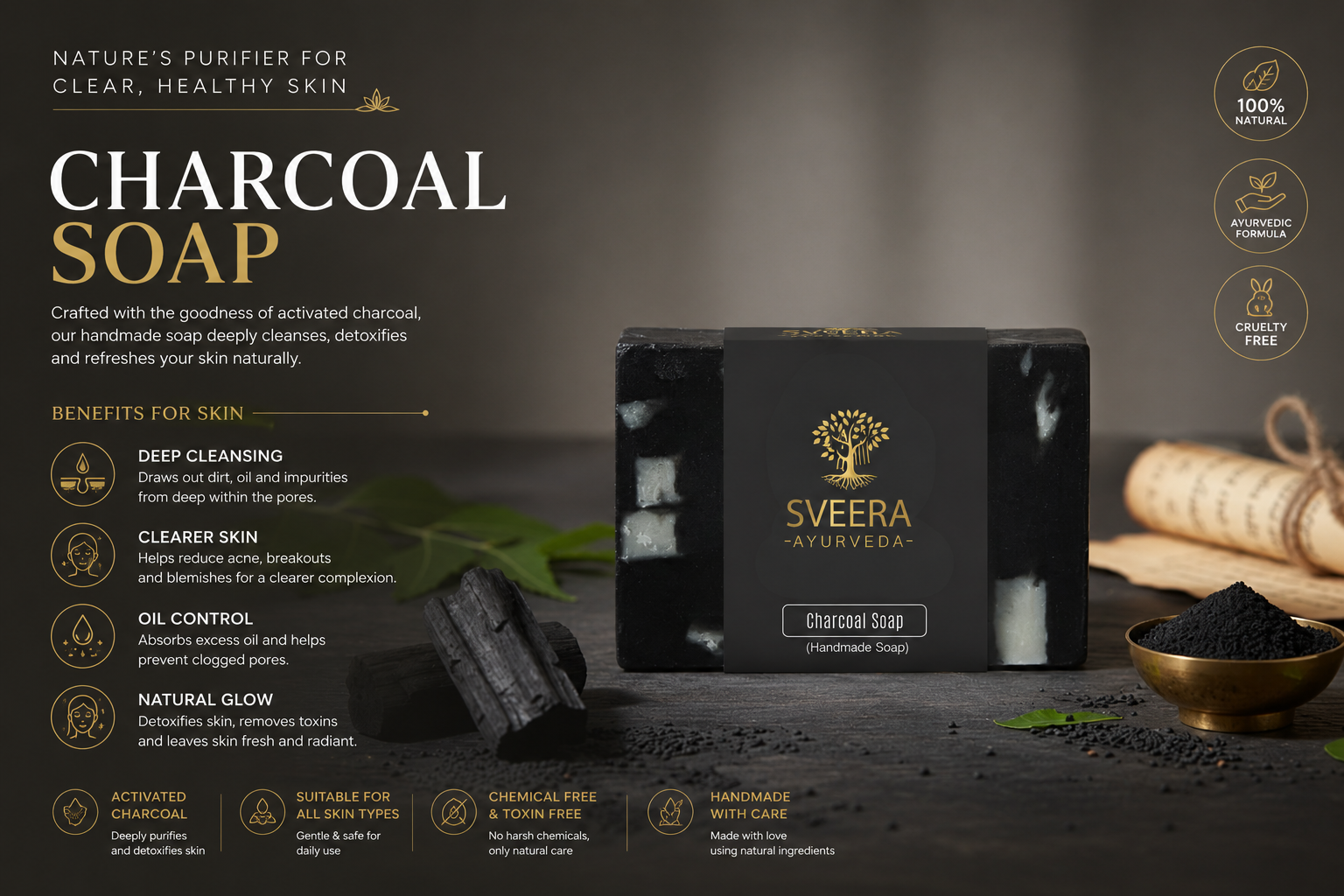 Sveera Charcoal Soap 